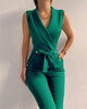 Sleeveless V-neck jumpsuit
