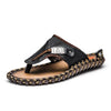 Stylish leather flip-flops for men