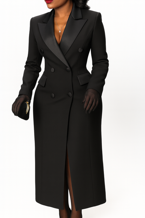 Modern office style double-breasted blazer