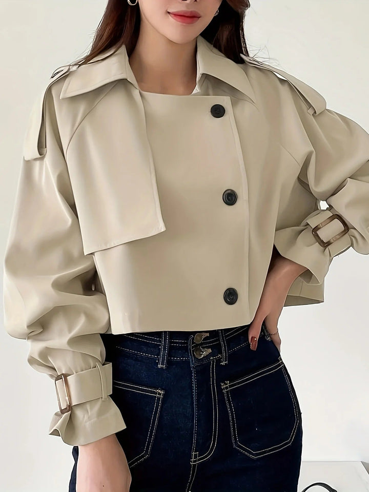 Casual short trench coat