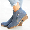 Orthopedic leather ankle boots for women