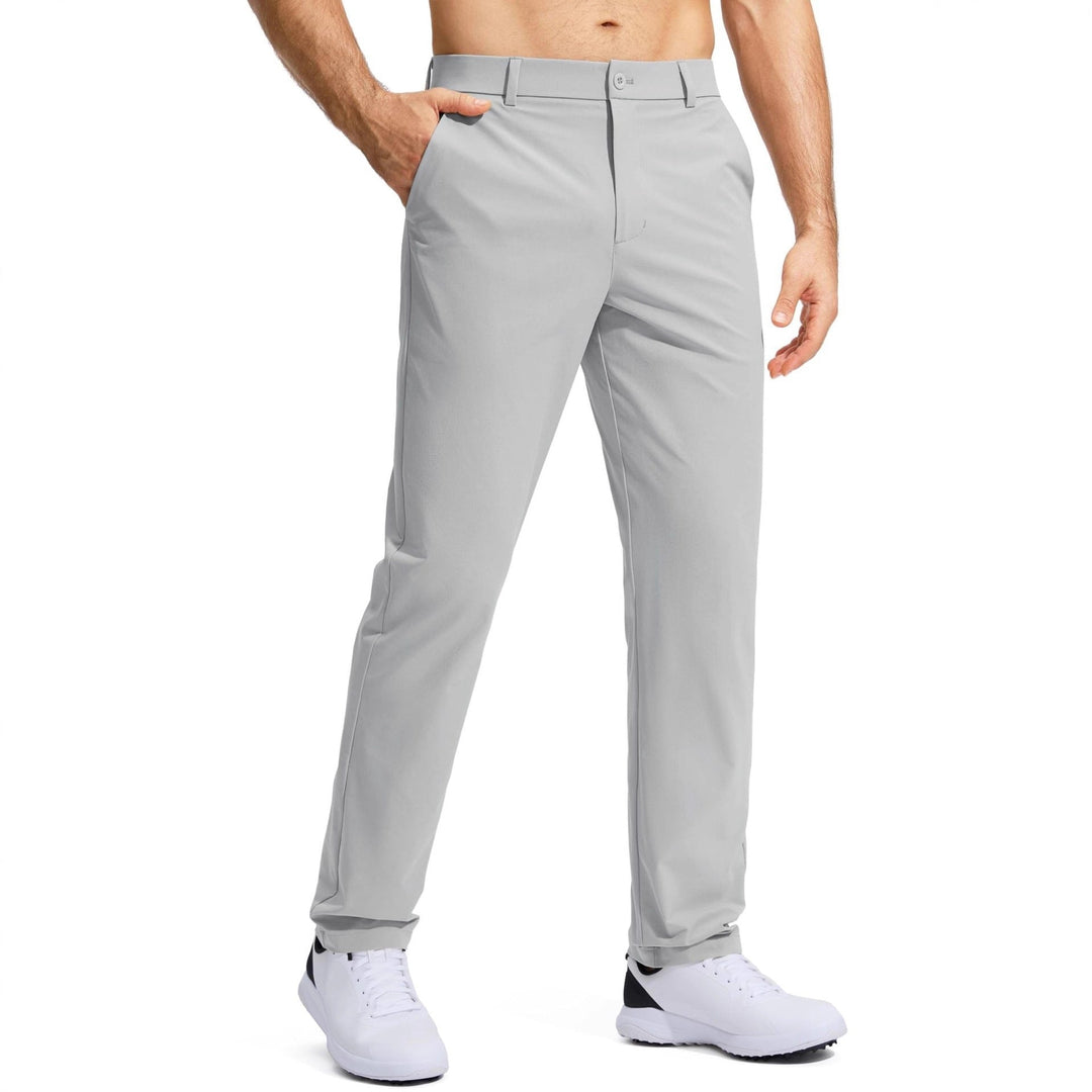 Mens Mid-rise Stretch Golf Pants Plus Size Straight Leg