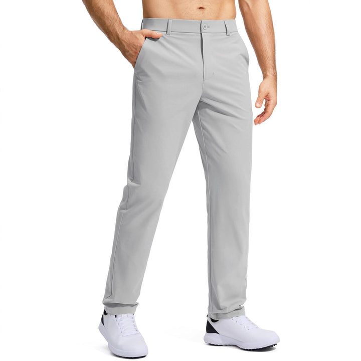 Mens Mid-rise Stretch Golf Pants Plus Size Straight Leg