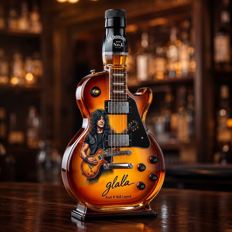 RockSpirit – Vintage Sunburst Gitarfigur til Flaskedekorasjon