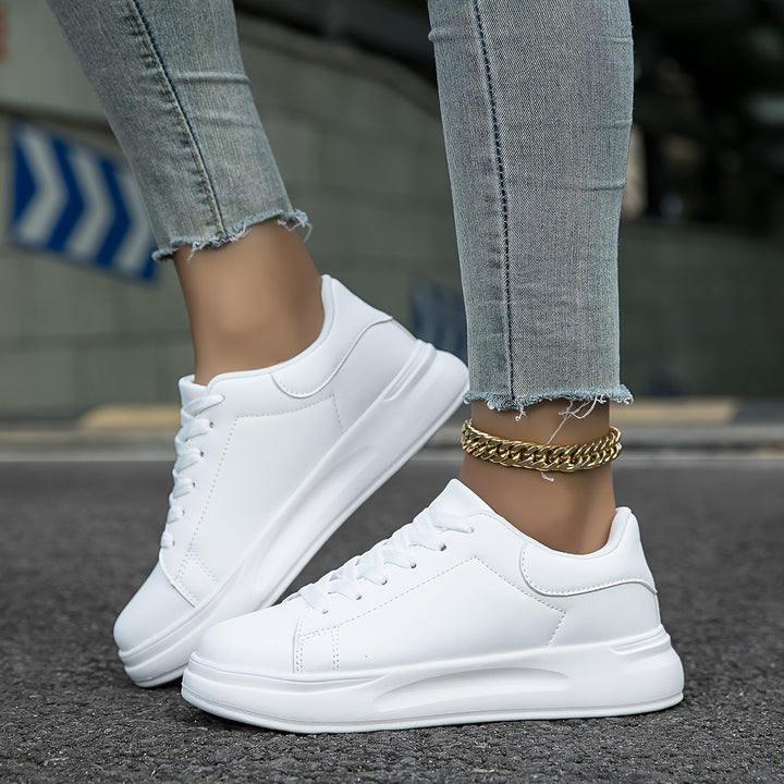 Orthosports – White leather sneakers for women