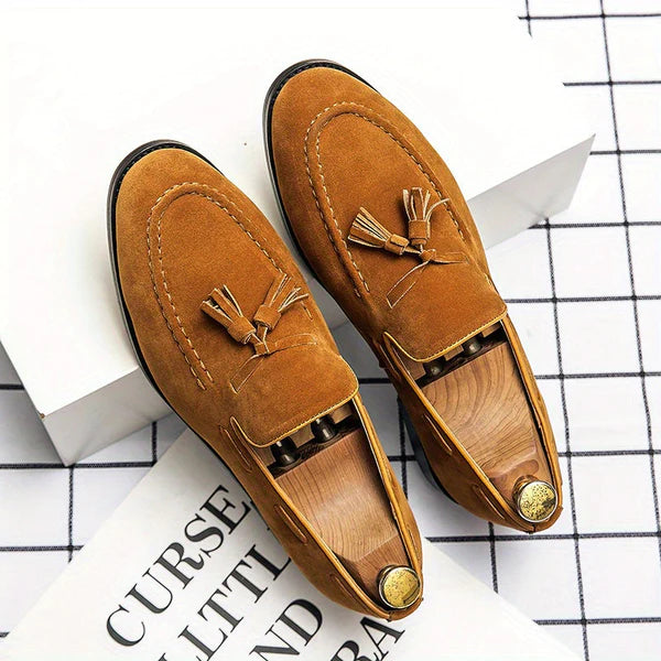 Classic Men's Loafers with Tassels in Various Colors