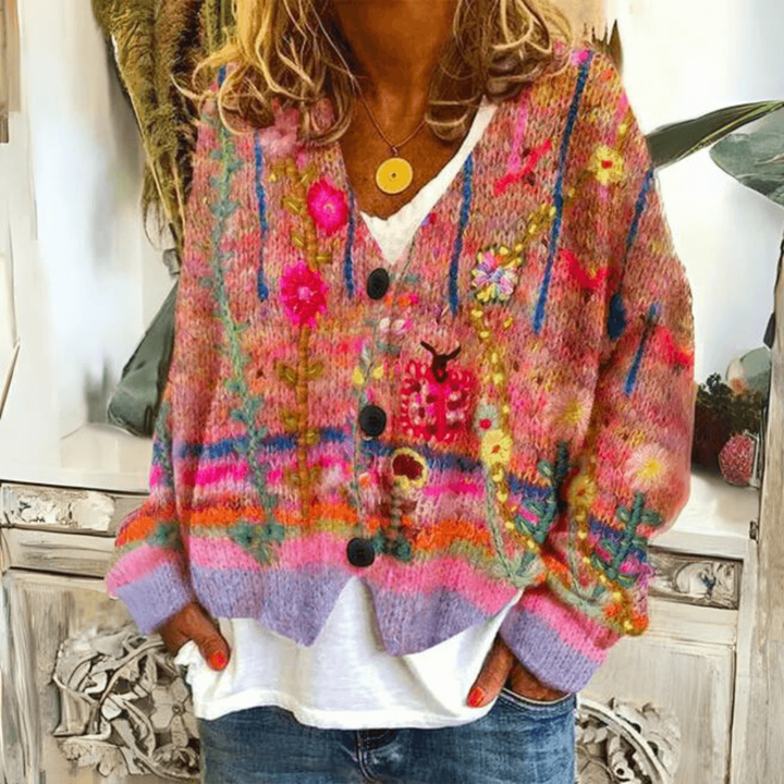 Soft cashmere knitted cardigan