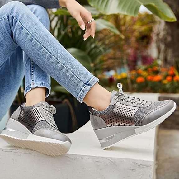 Stylish Sneakers with Wedge Heel for Women