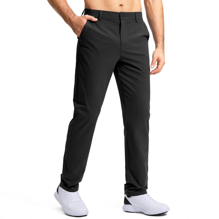 Mens Mid-rise Stretch Golf Pants Plus Size Straight Leg