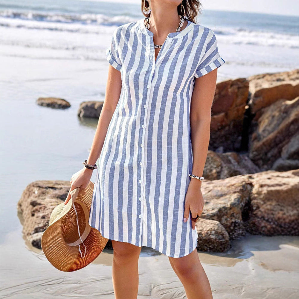 Loose Casual Temperament Leisure Striped Shirt