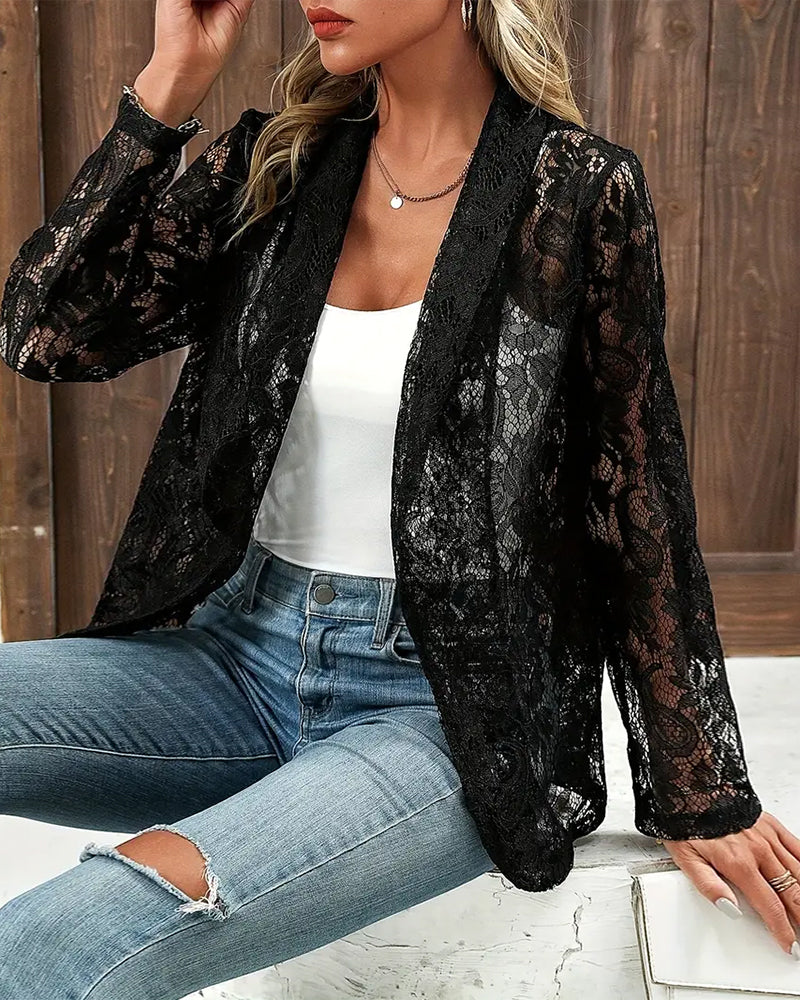 Eleganter Blazer mit Spitze