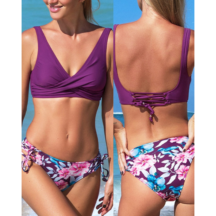 Kvinners 2-Dels Strand Bikini – Livlig Sommerstil