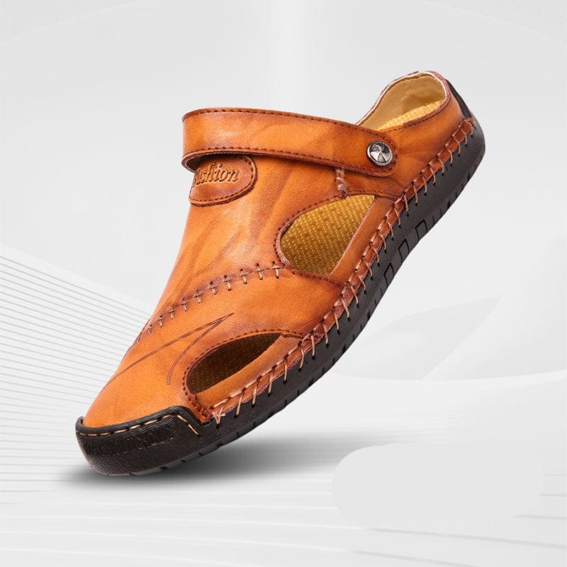 Classic Men's Leather Sandals – Timeless Comfort and Style