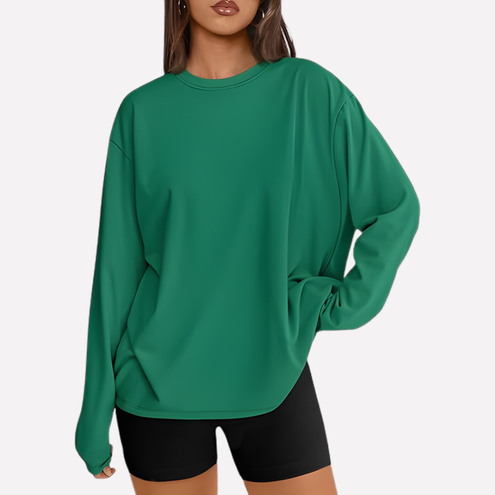 Kvinners Oversized Langermet Skjorte