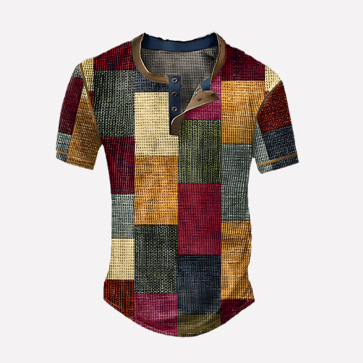 Menns Vaffel Strikket Casual Tee