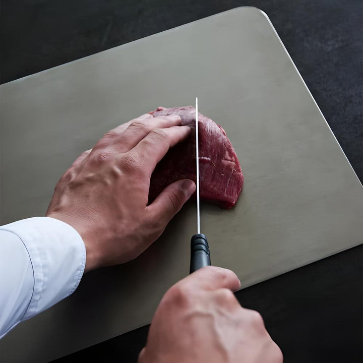 Premium skjærebrett i rustfritt stål for maksimal hygiene og holdbarhet