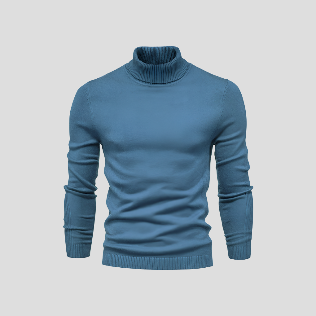 Men's sweater with turtleneck