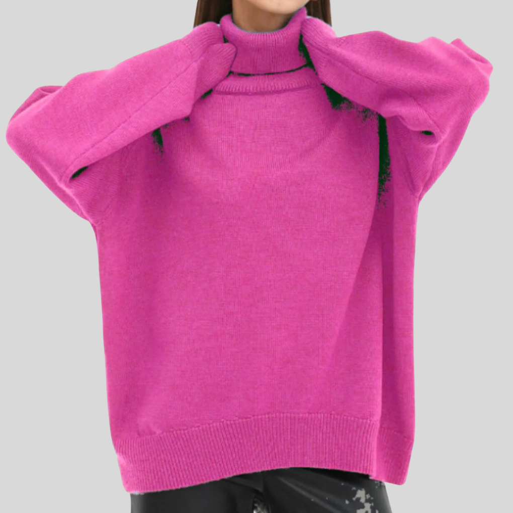 Modern high-neck sweater for women – Upgraded layer for cold weather