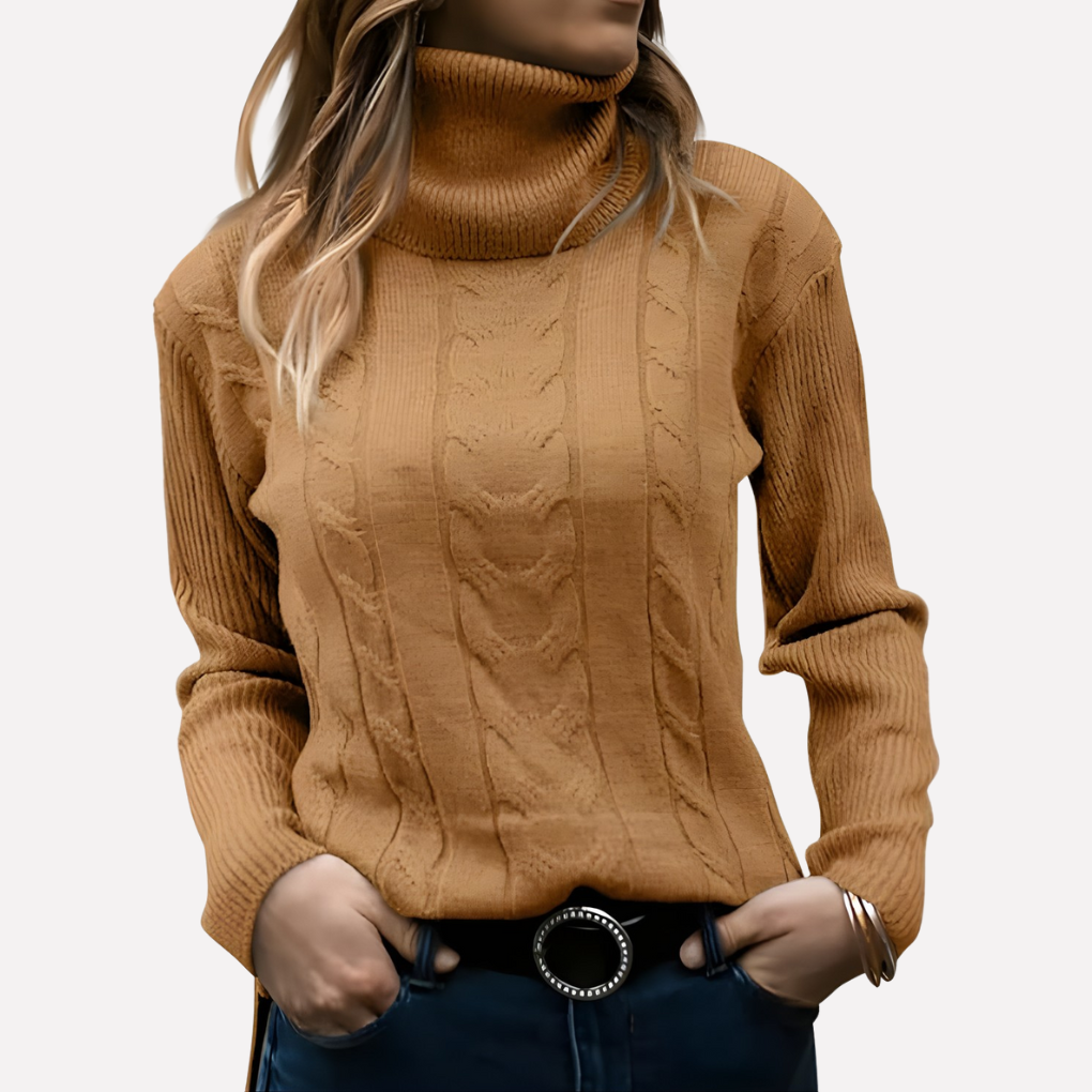 Kvinners Turtleneck Pullover – Avslappet Hverdag Stil