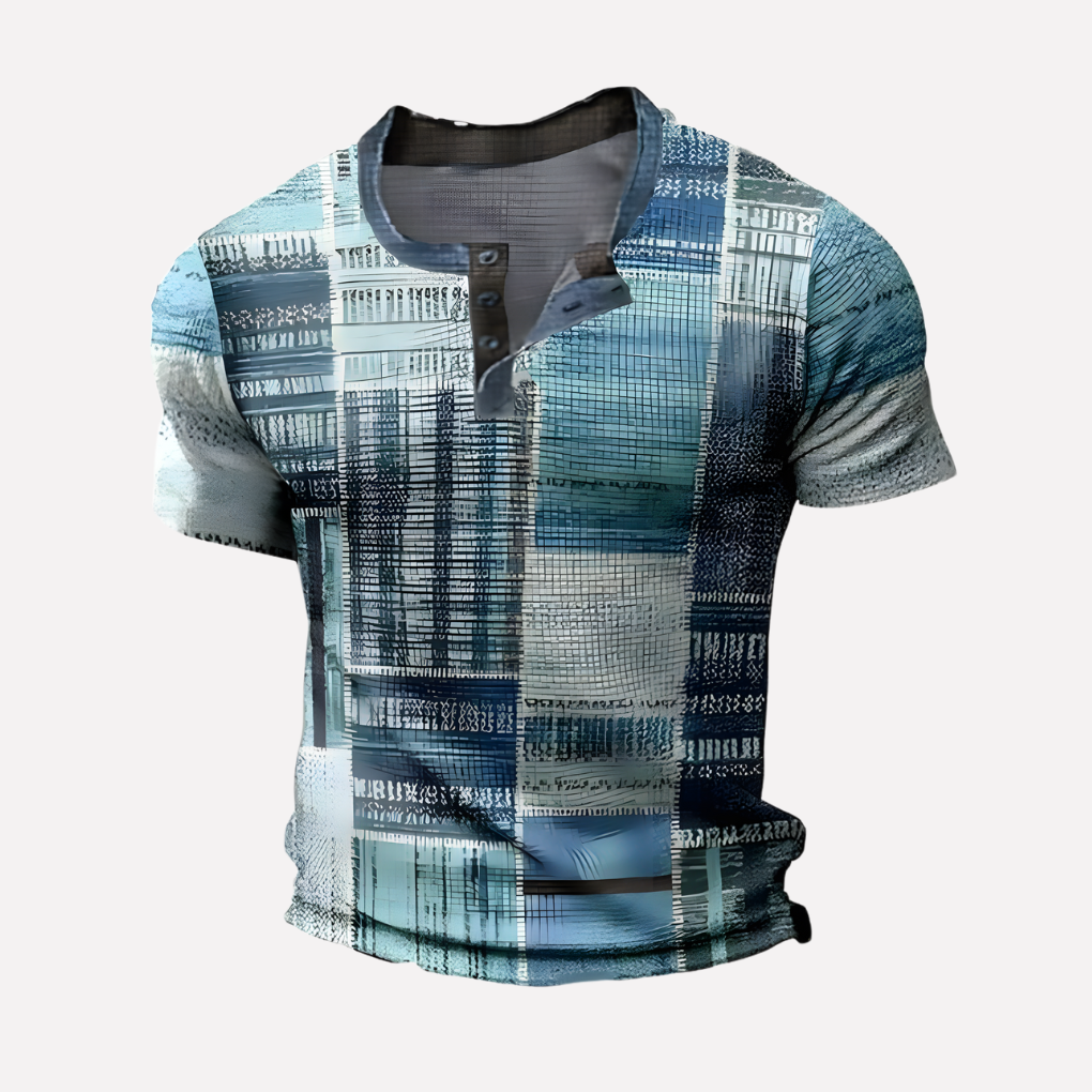Menns Vaffel Strikket Casual Tee