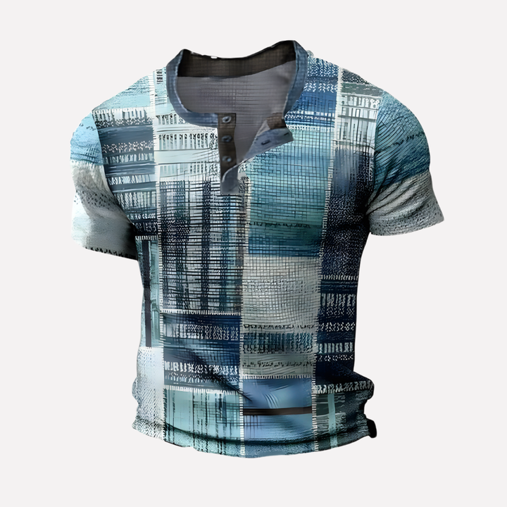 Menns Vaffel Strikket Casual Tee
