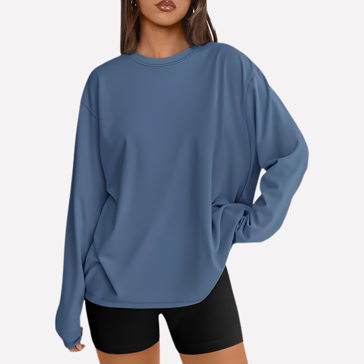 Kvinners Oversized Langermet Skjorte
