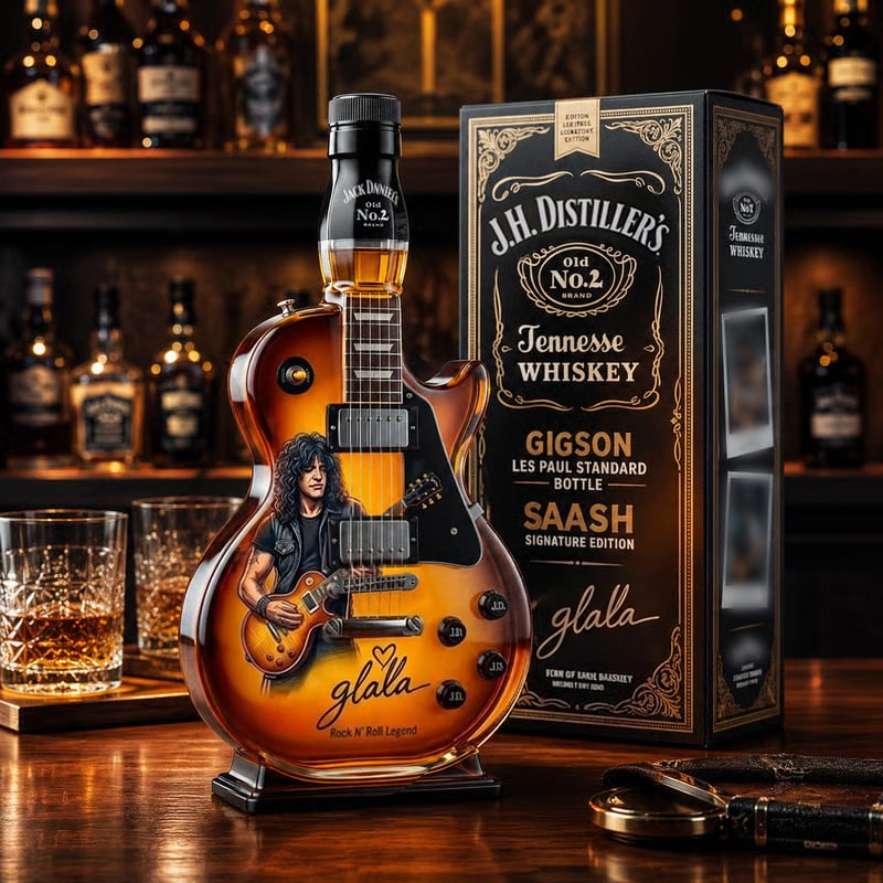 RockSpirit – Vintage Sunburst Gitarfigur til Flaskedekorasjon