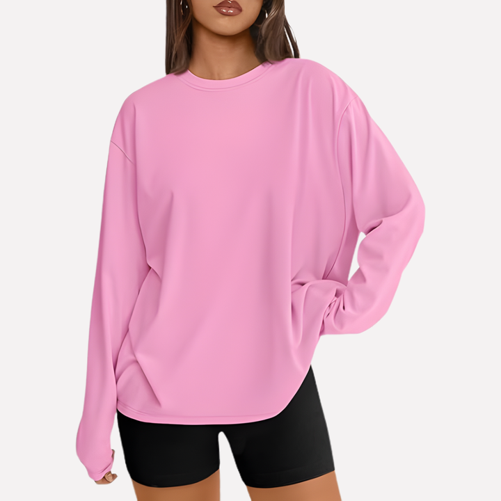 Kvinners Oversized Langermet Skjorte