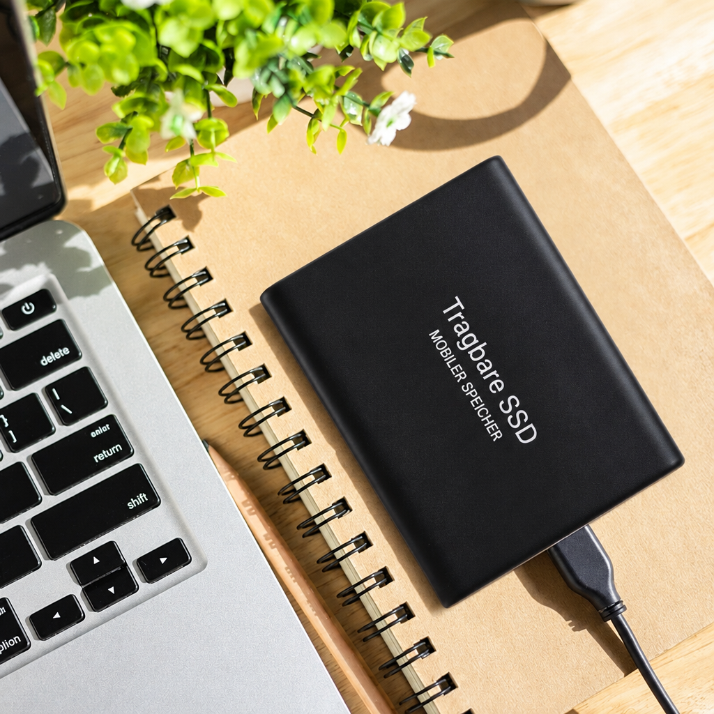 Bærbar 30 TB SSD med robust kabinett