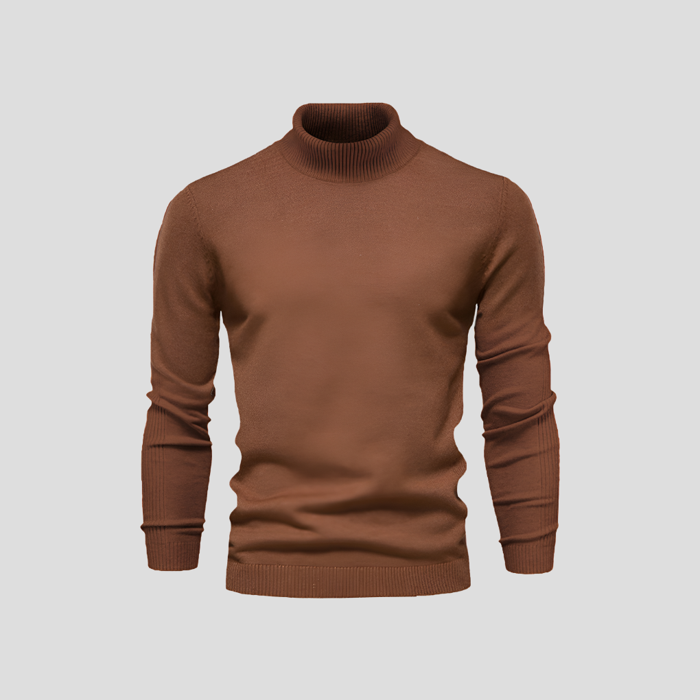 Men's sweater with turtleneck