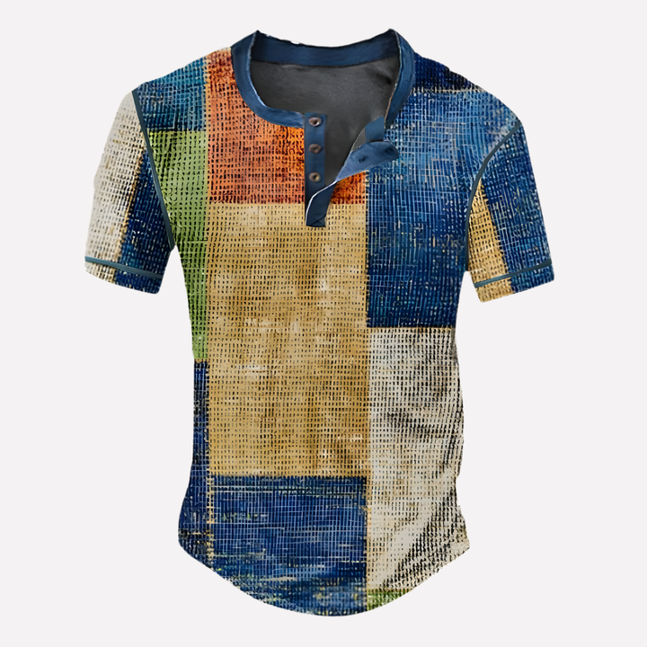Menns Vaffel Strikket Casual Tee