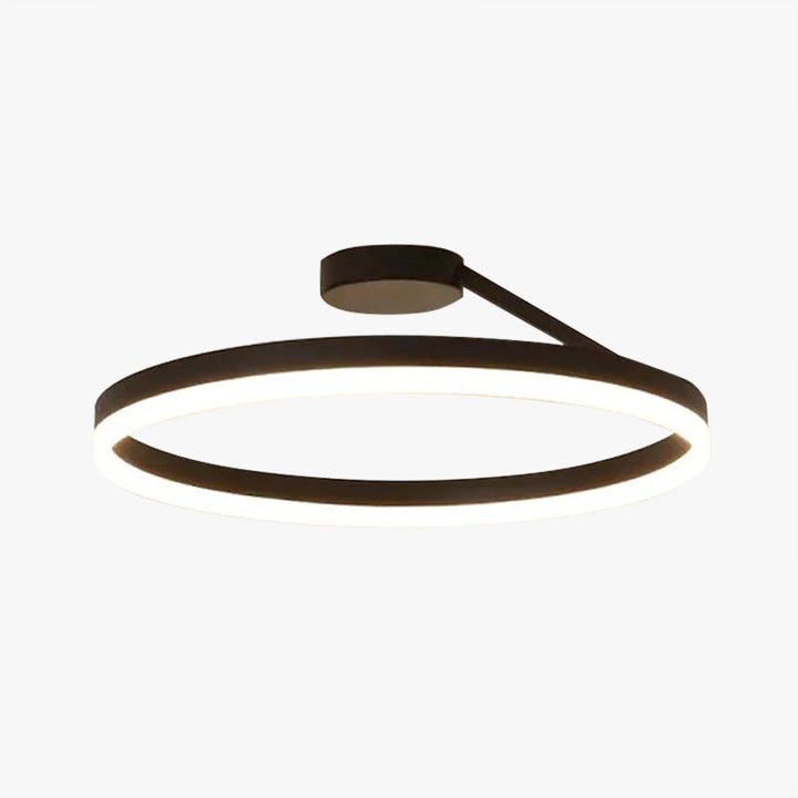 Rund LED-taklampe i metall, dimbar
