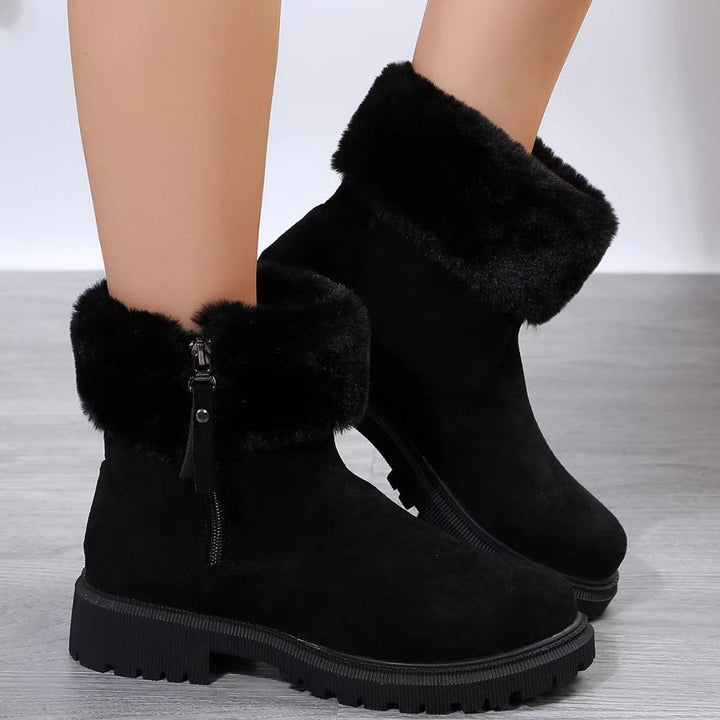 Winter ankle boots with zipper