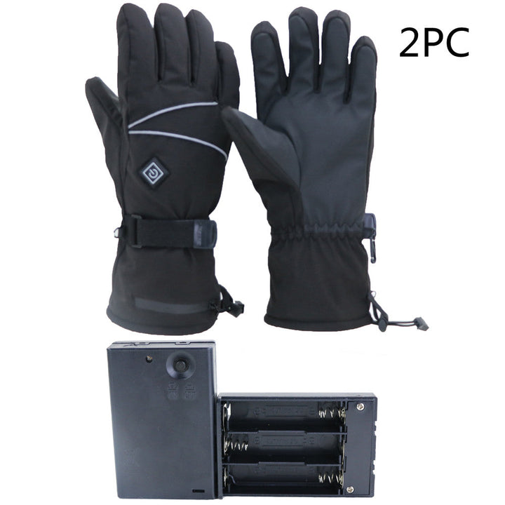 Oppvarmede skihansker med sklisikker håndflate og 3 nivåer