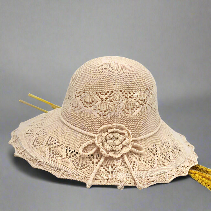 Elegant blonde solhatt for kvinner