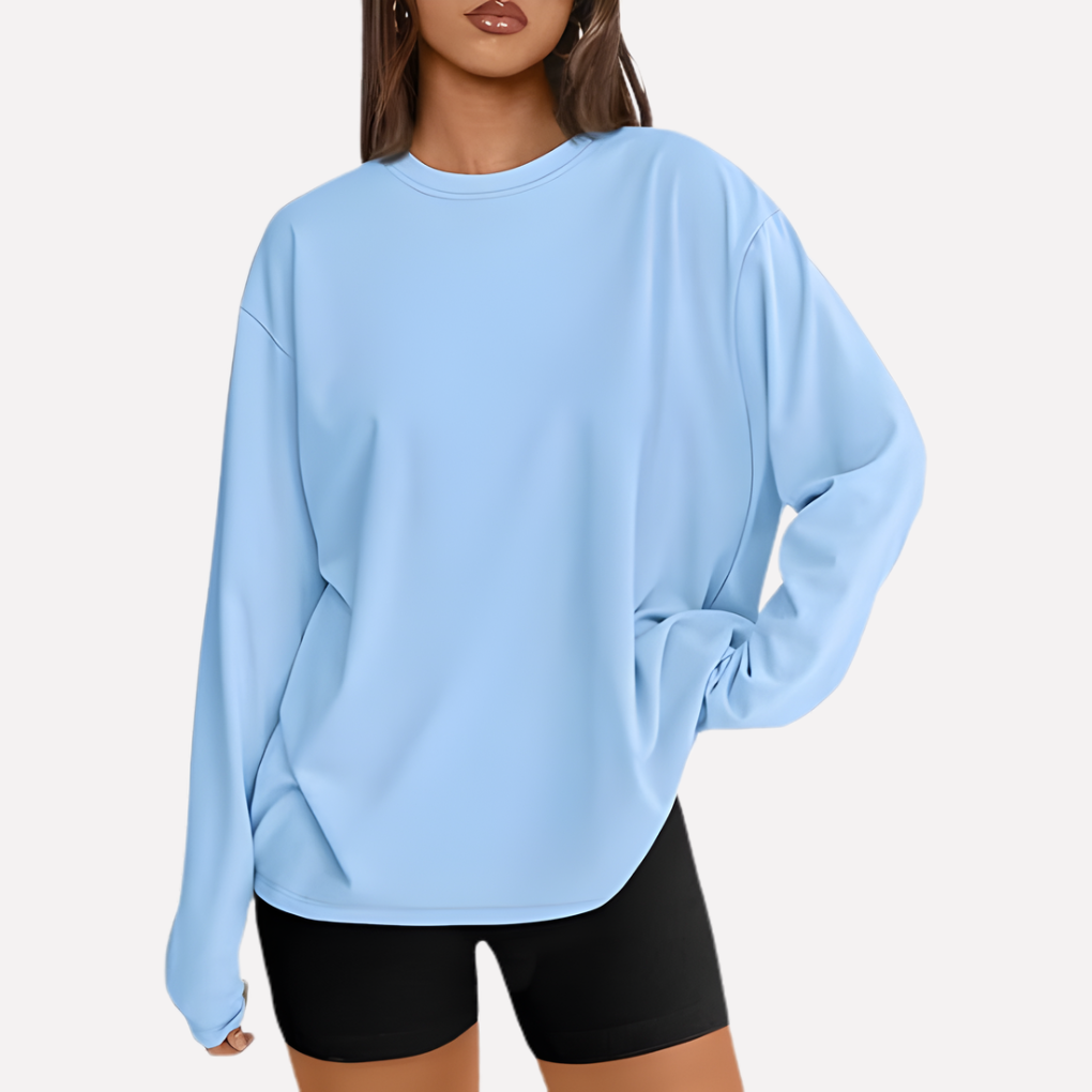 Kvinners Oversized Langermet Skjorte