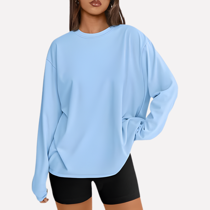 Kvinners Oversized Langermet Skjorte