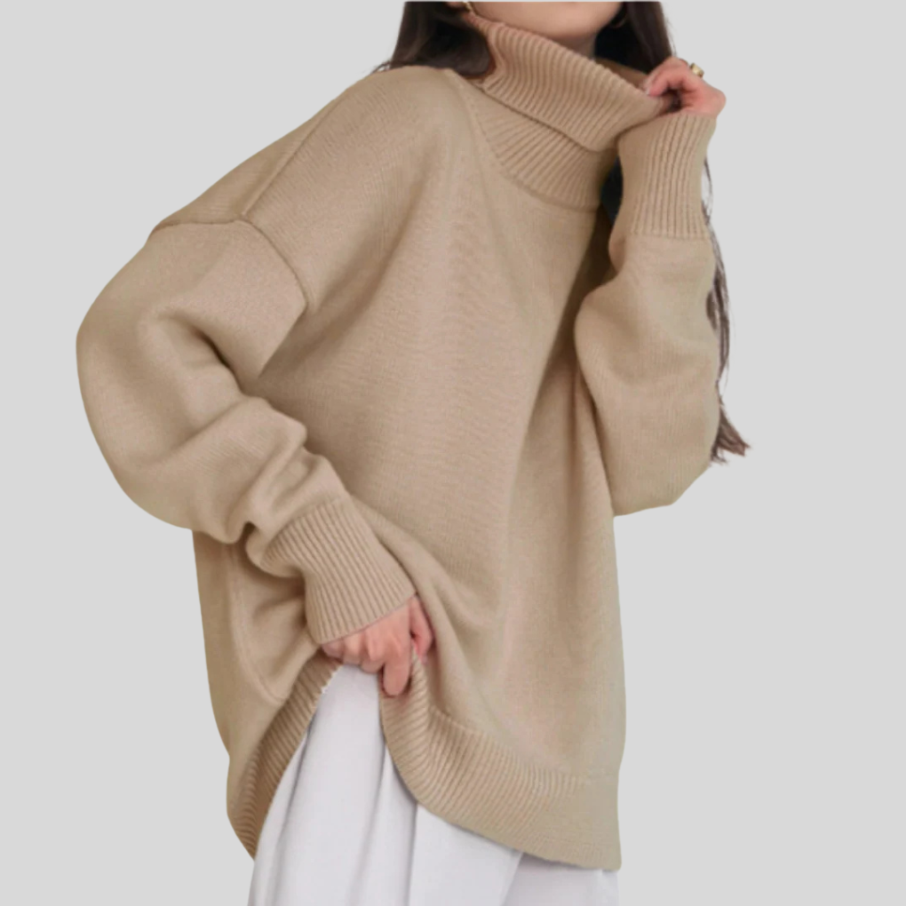 Modern high-neck sweater for women – Upgraded layer for cold weather