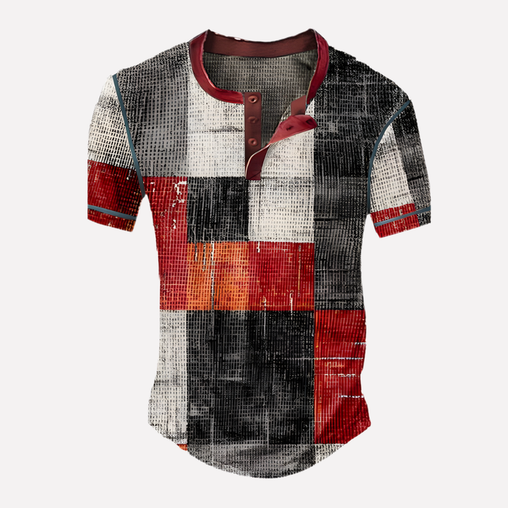 Menns Vaffel Strikket Casual Tee
