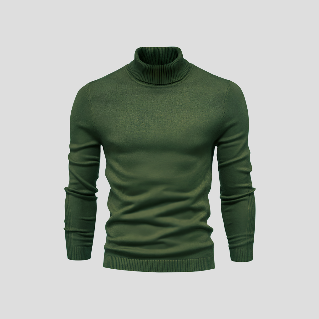Men's sweater with turtleneck
