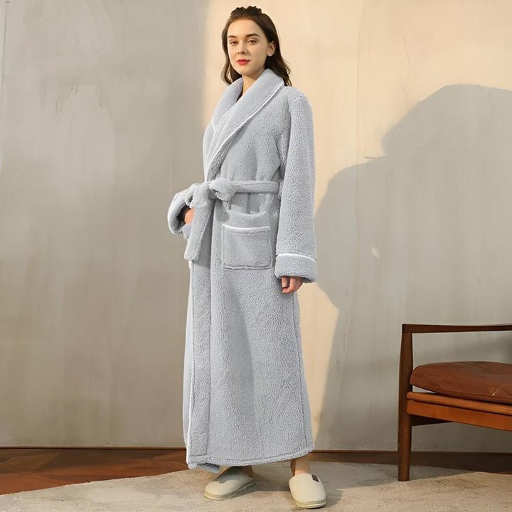 Luksuriøs fleece-varmekomfortbadekåpe