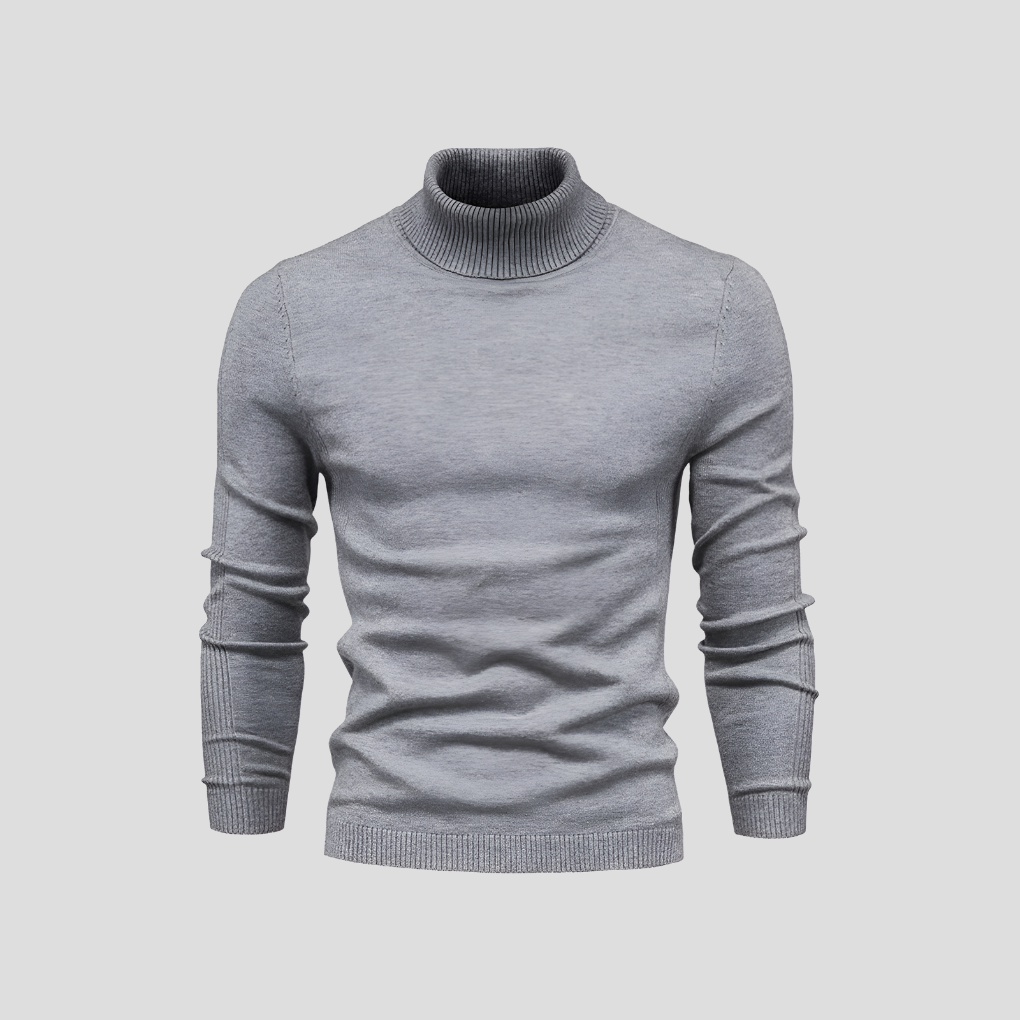 Men's sweater with turtleneck