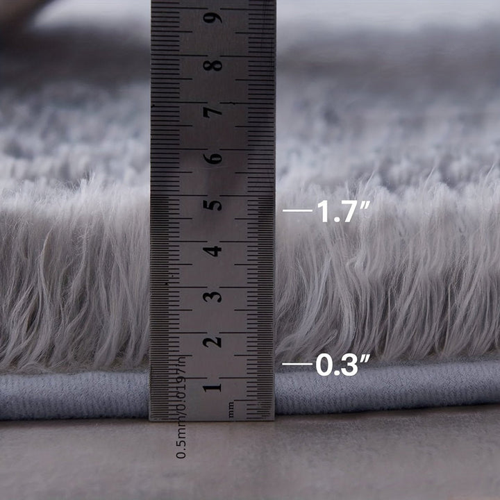 Rundt fluffy teppe - Clouda
