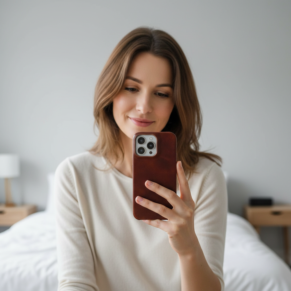 Skinndeksel til iPhone med støtdempende kjerne