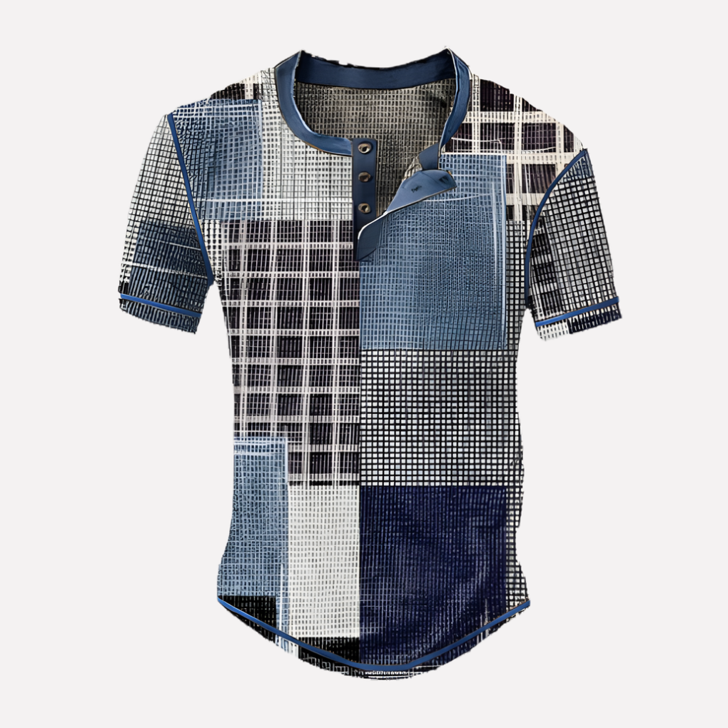 Menns Vaffel Strikket Casual Tee