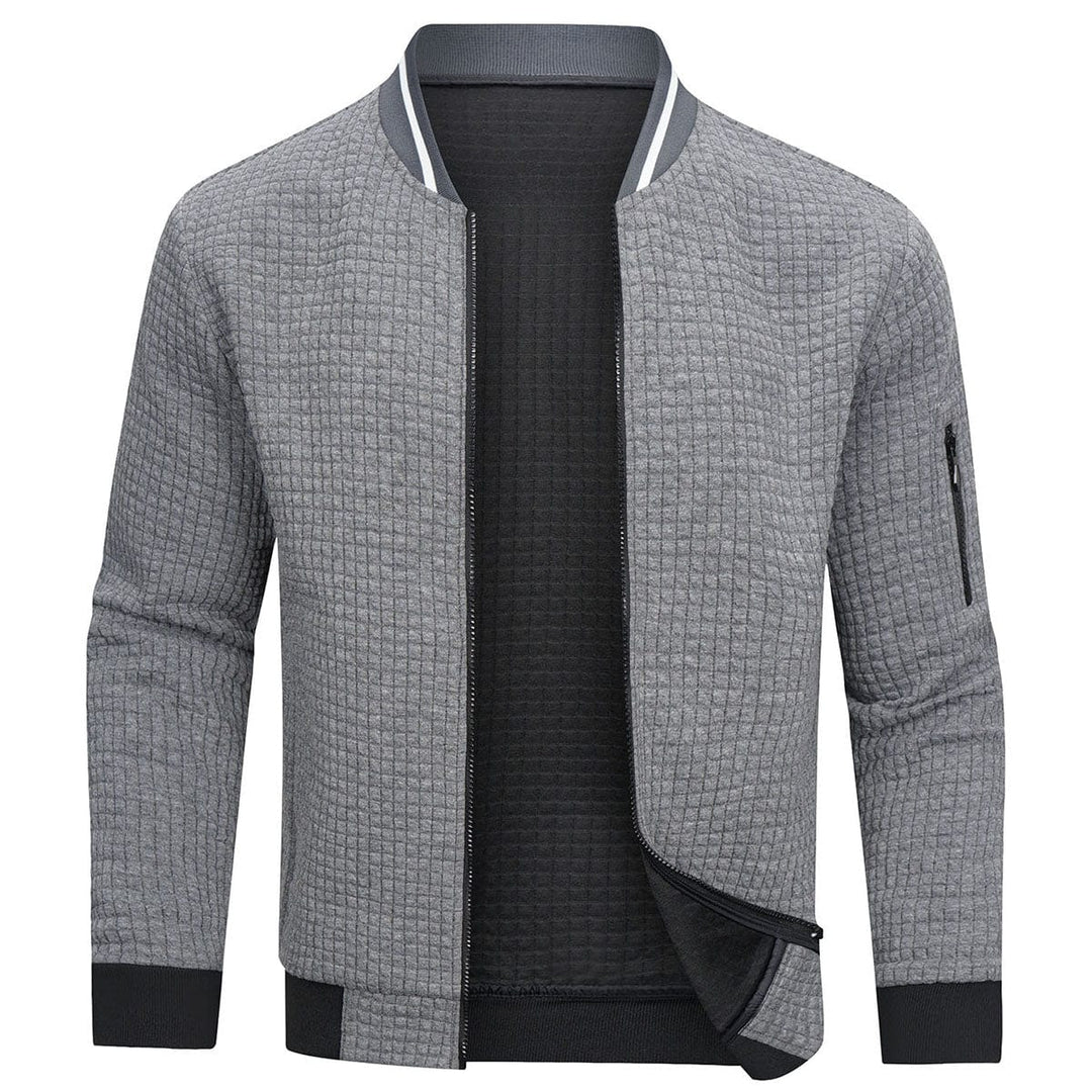 Comfortable and warm men's sweater with zipper