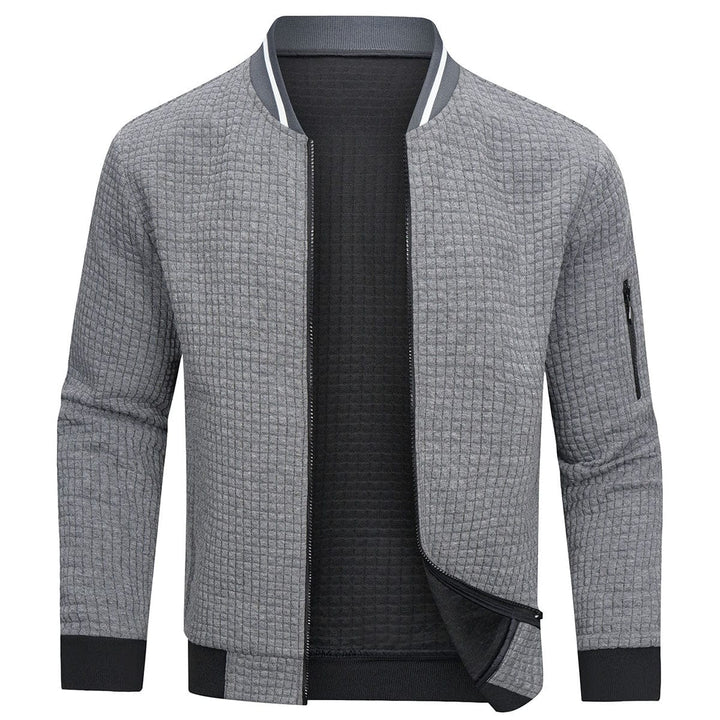 Comfortable and warm men's sweater with zipper