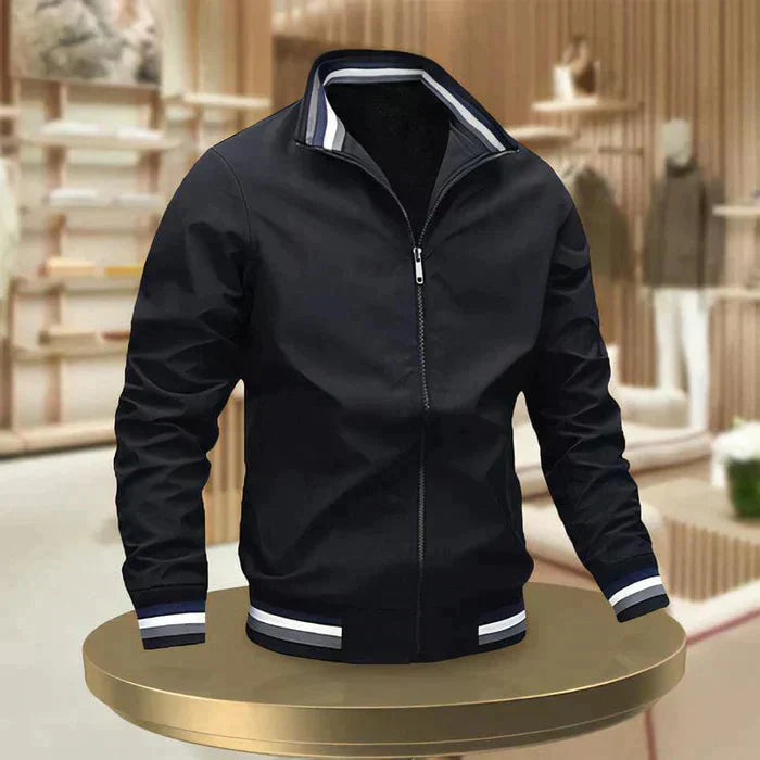 Casual men's jacket with zipper for everyday comfort