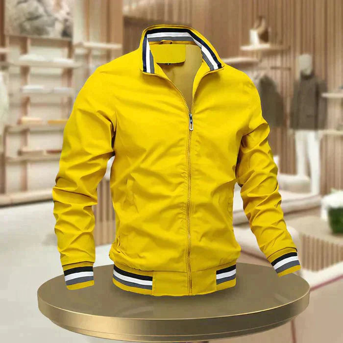 Casual men's jacket with zipper for everyday comfort