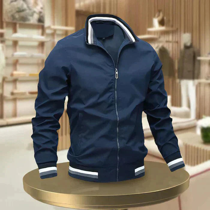 Casual men's jacket with zipper for everyday comfort